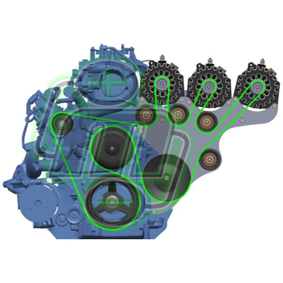 Mechman Alternators Triple Alternator Bracket 99-13 Gm Trucks W/4.8L, 5.3L, 6.0L & 6.2L 1