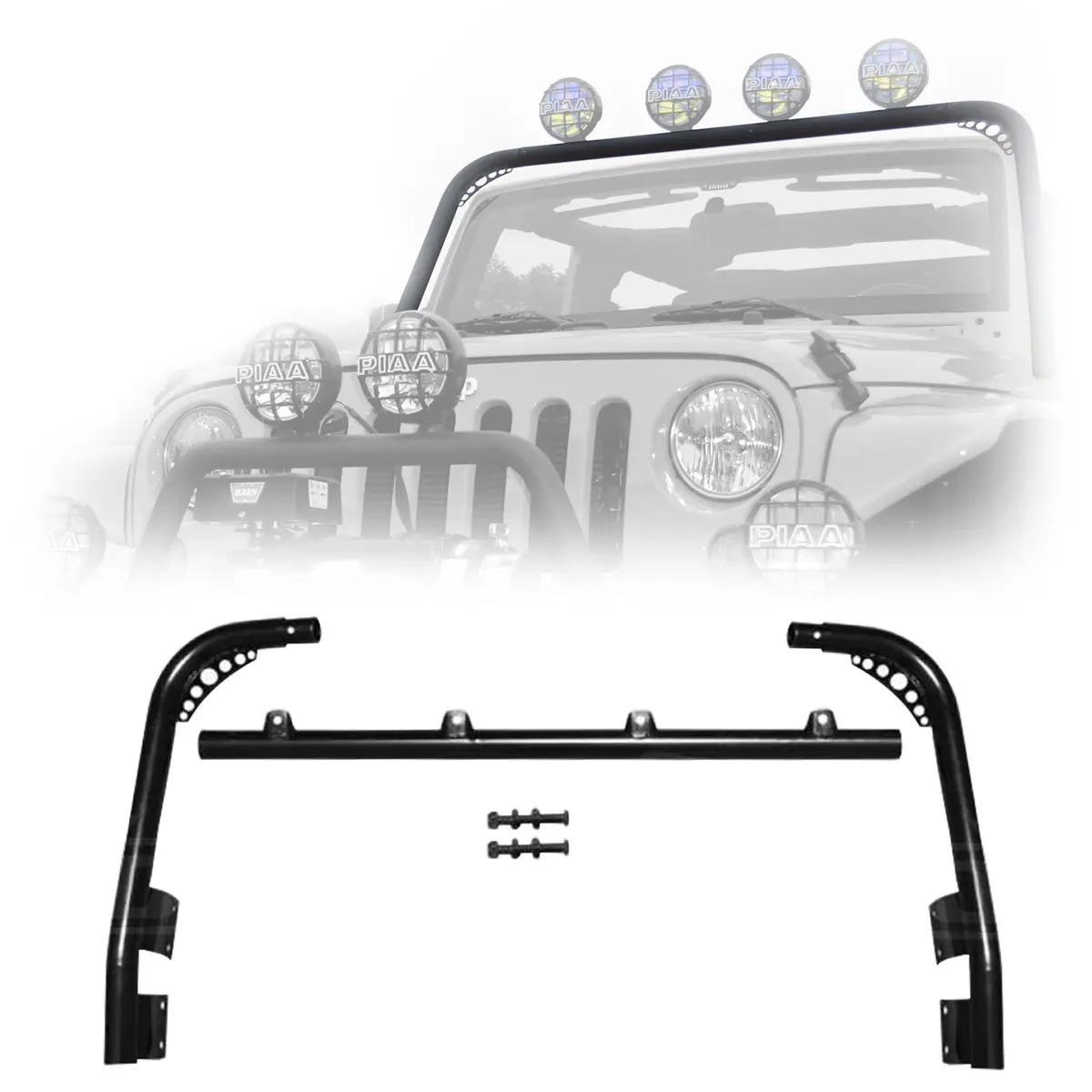 Body Armor 4X4 Windshield Light Bar For 2007-2018 Jeep Wrangler Jk / Jku 1