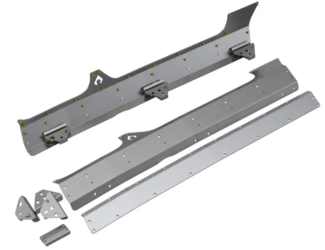 Artec Industries Boatside Steel & Aluminum Rocker Armor For '18-'25 Jeep Wrangler Jlu Unlimited 4 Door 1