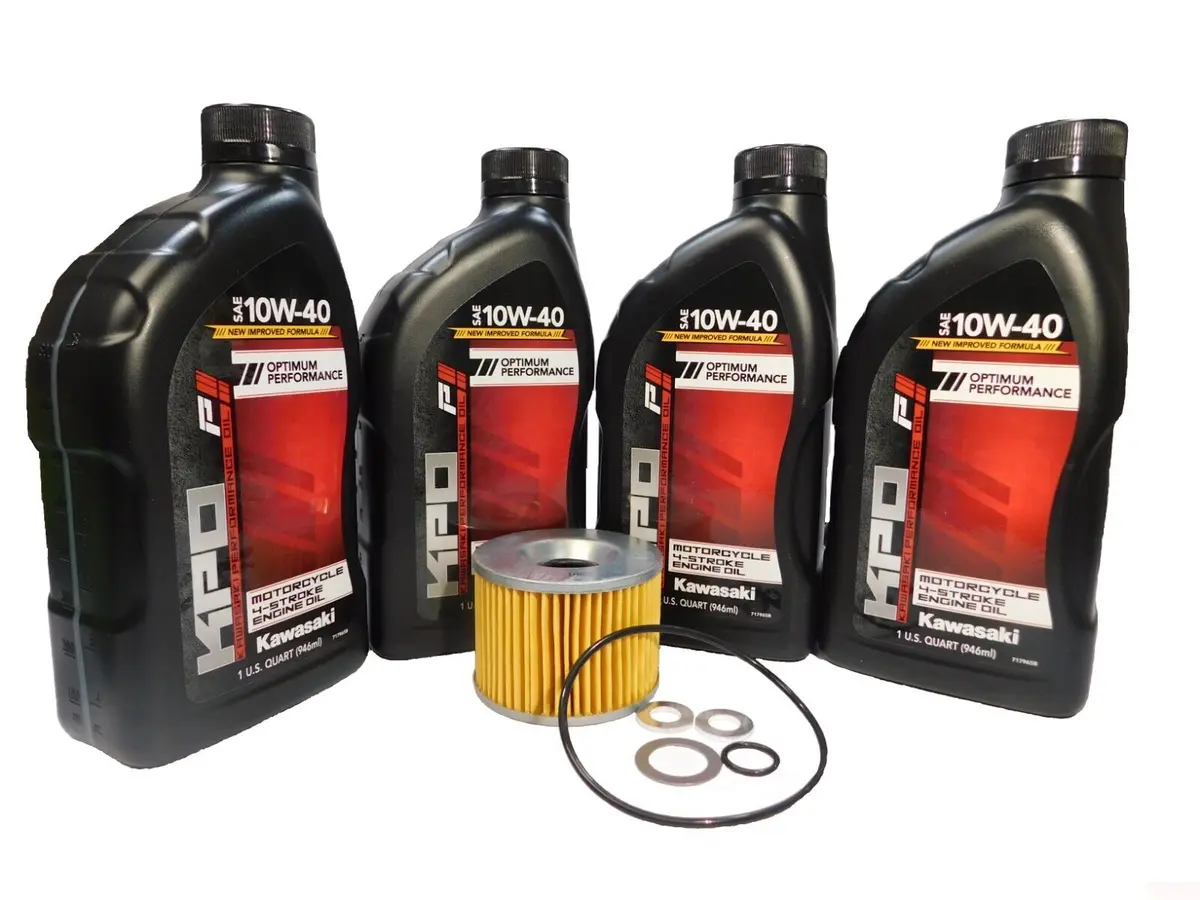 1990-2001 Kawasaki Ninja Zx-11 Zx1100c Zx1100d Oem Complete Oil Change Kit Kaw10c 1