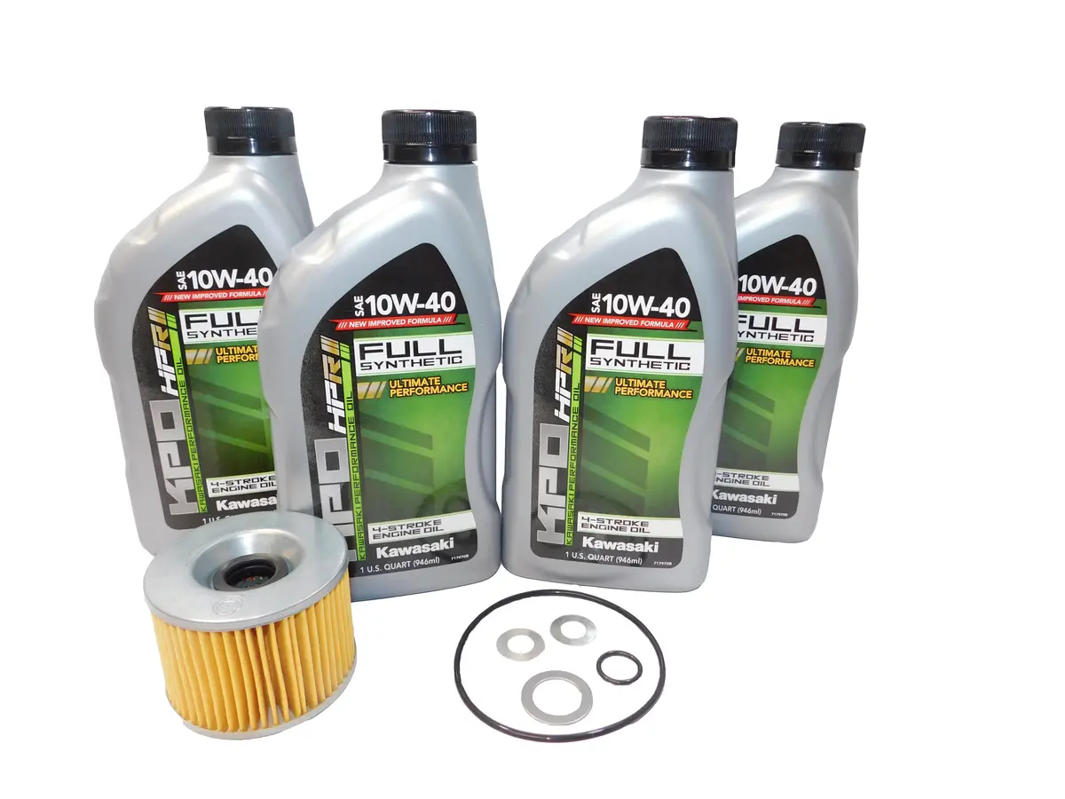 1990-2001 Kawasaki Ninja Zx-11 Zx1100 Oem Full Synthetic Oil Change Kit Kaw115 1