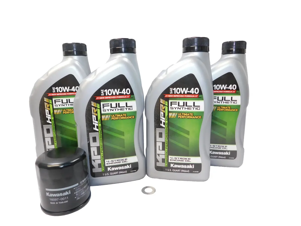 2016-2025 Kawasaki Ninja Zx-10R Zx-10Rr Oem Full Synthetic Oil Change Kit Kaw116 1