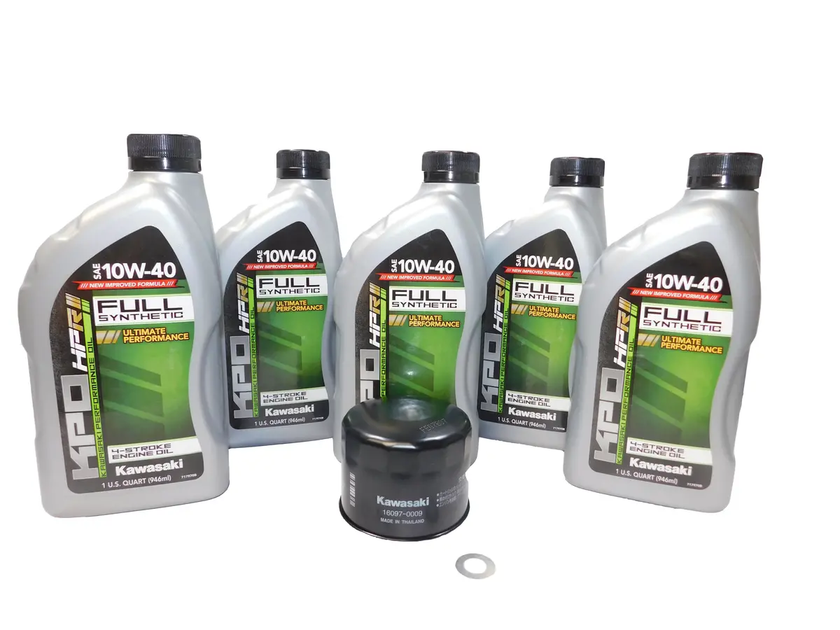 2015-2021 Kawasaki Ninja H2 Zx1000 Oem Full Synthetic Oil Change Kit Kaw118 1