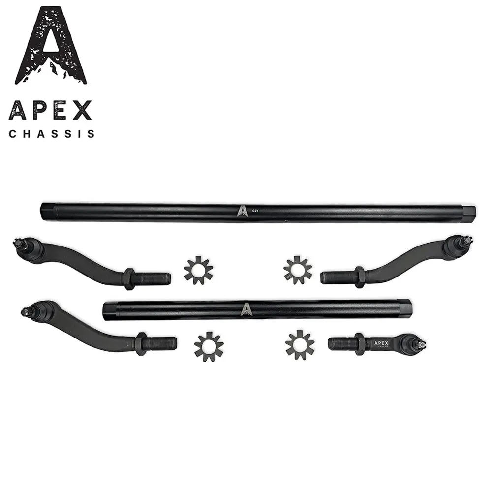 Apex Chassis 2.5 Ton Steering Kit Blk Steel W/Flip For 07-18 Jeep Wrangler Jk 1