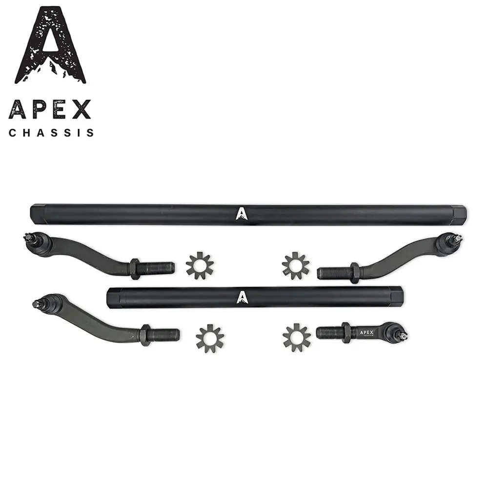 Apex Chassis 2.5 Ton Steering Kit Blk Alum W/Flip For 07-18 Jeep Wrangler Jk Jku 1