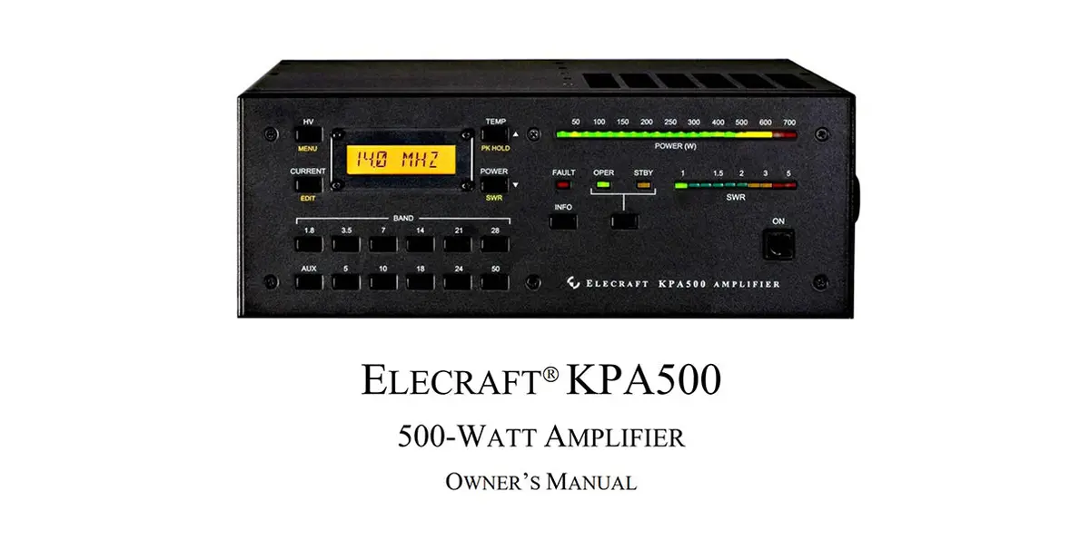 E740150_Kpa500 Owner's Manual 1