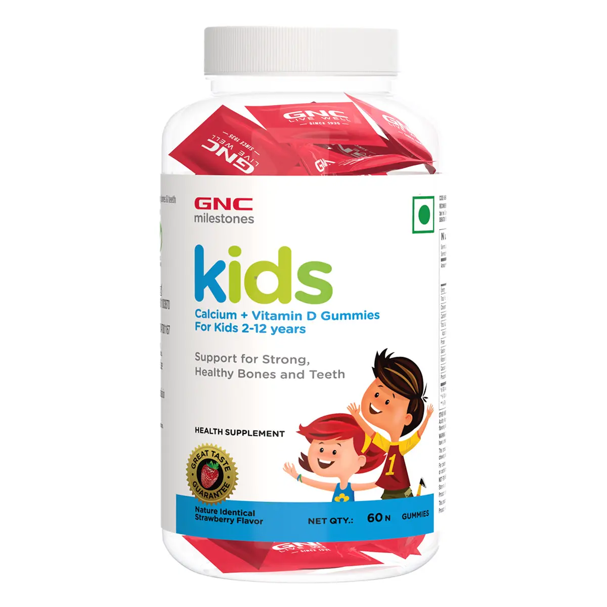 Gnc Milestones Kids Calcium + Vitamin D Gummies 1