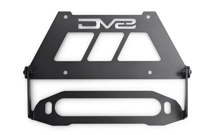 Dv8 Offroad Front Winch Hawse Fairlead Mount Flip Up License Plate Bracket 1