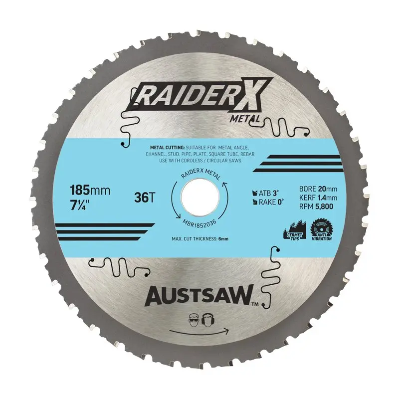 Austsaw Raiderx Metal Blade 185Mm X 20 X 36T Mbr1852036 1