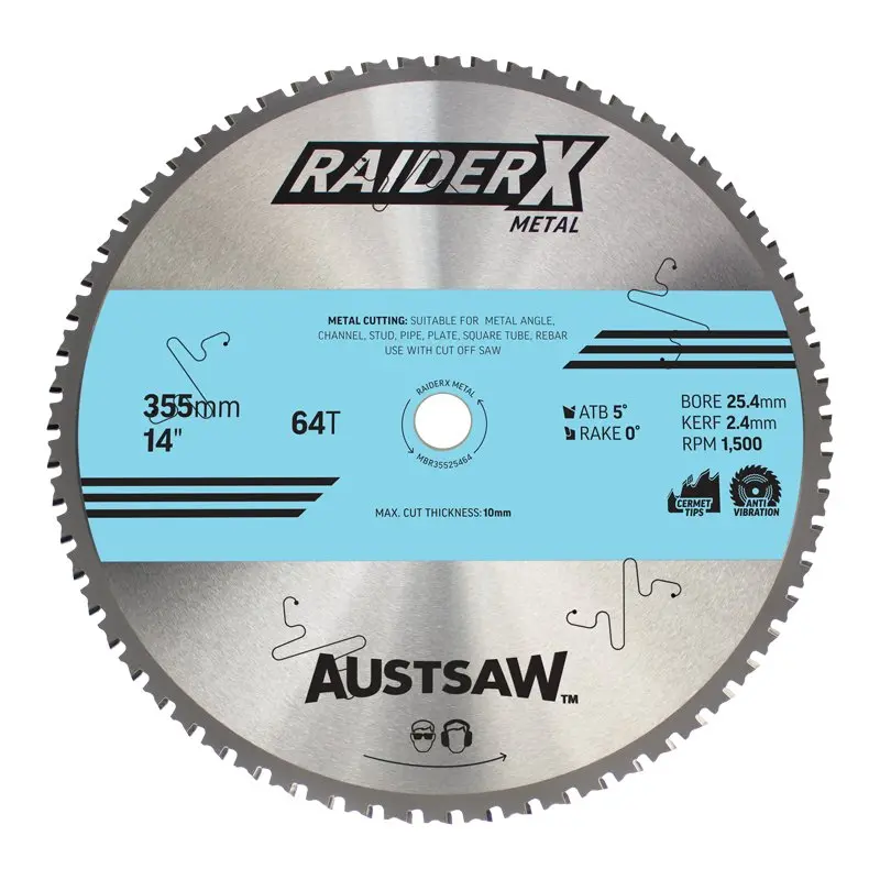 Austsaw Raiderx Metal Blade 355Mm X 25.4 X 64T Mbr35525464 1