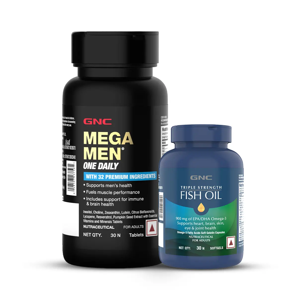 Gnc Mega Men One Daily Multivitamin + Triple Strength Fish Oil 1