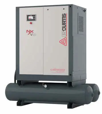 Fs-Curtis Nxv18 - 25Hp Variable Speed Rotary Screw Air Compressor, Tank Mounted 1