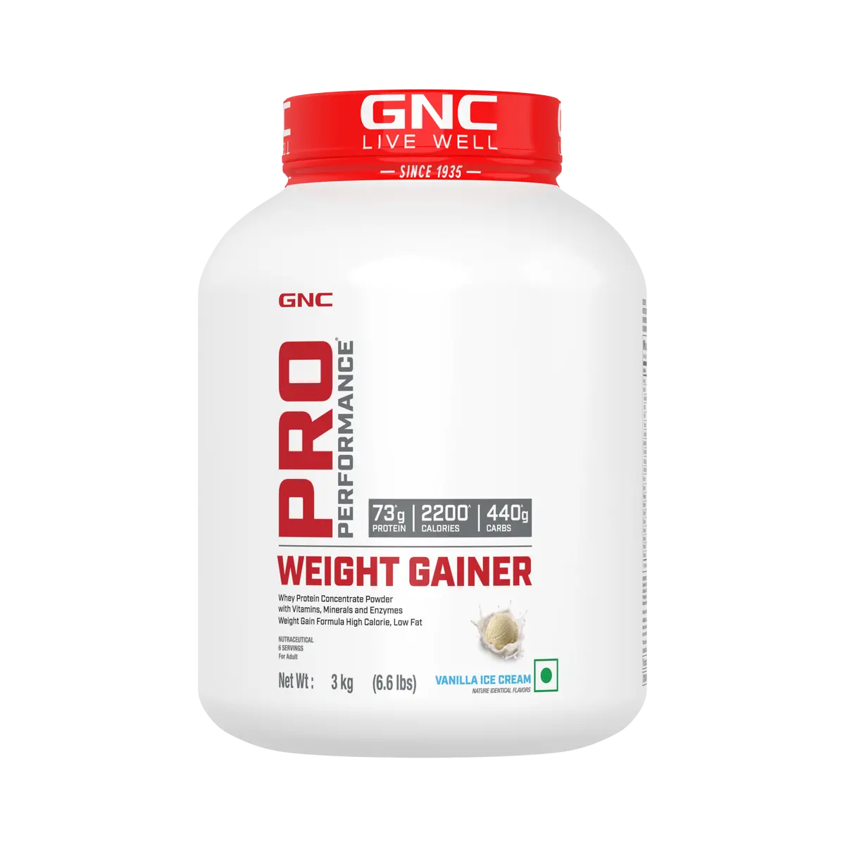 Gnc Pro Performance Weight Gainer 3Kg Gainer Vanilla 1