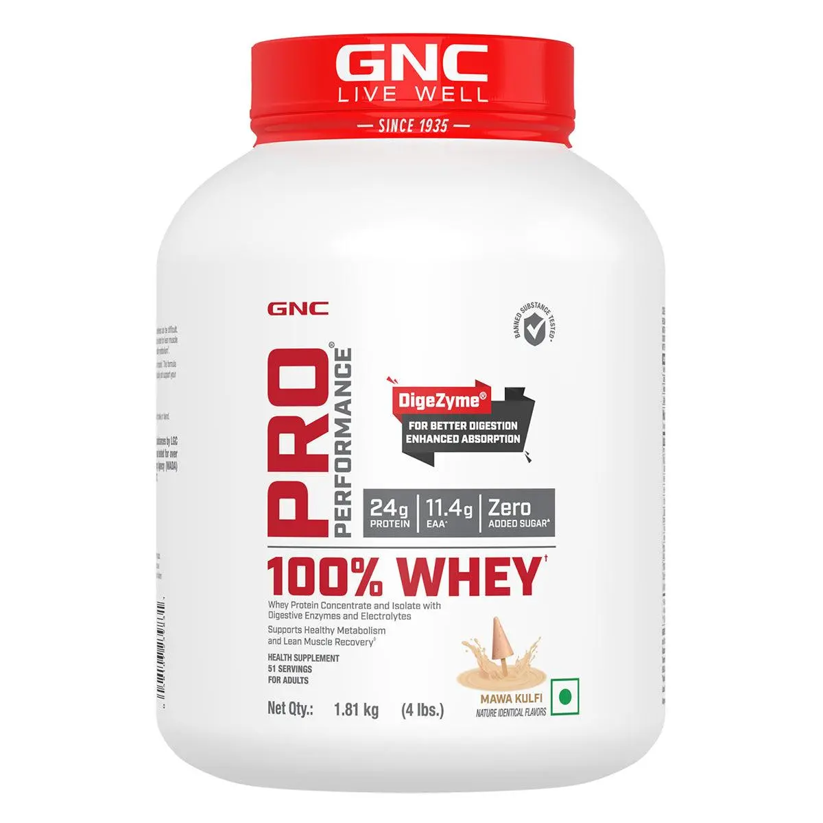 Gnc Pro Performance 100% Whey Protein - Faster Recovery & Lean Muscle Gains| Expiry - 2024-06-30 1