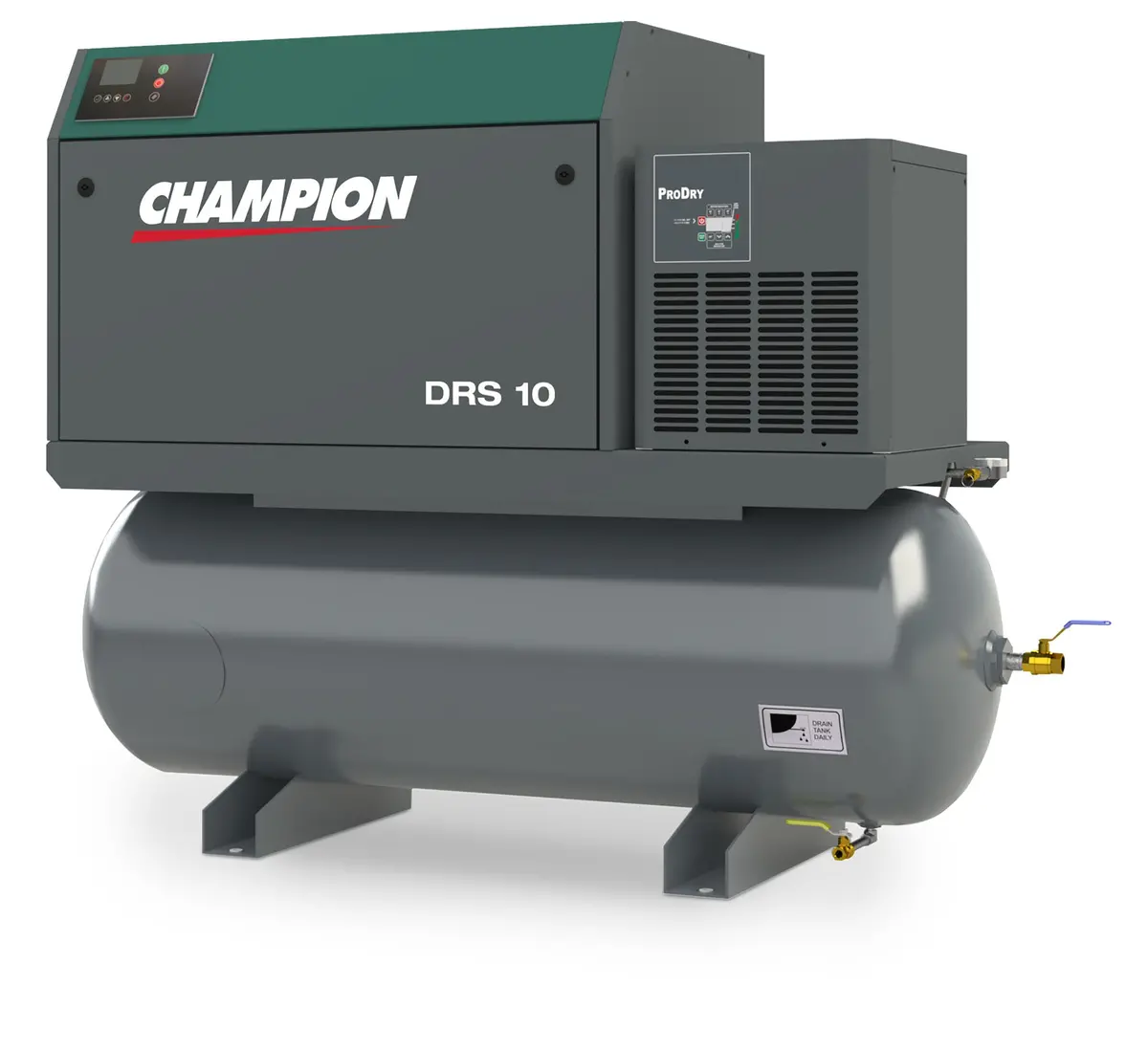 Champion Drs10a Air System- 10Hp Variable Speed Rotary Screw Air Compressor, 80 Gallon Tank, Refrigerated Air Dryer, 37 Cfm @ 145 Psi 1