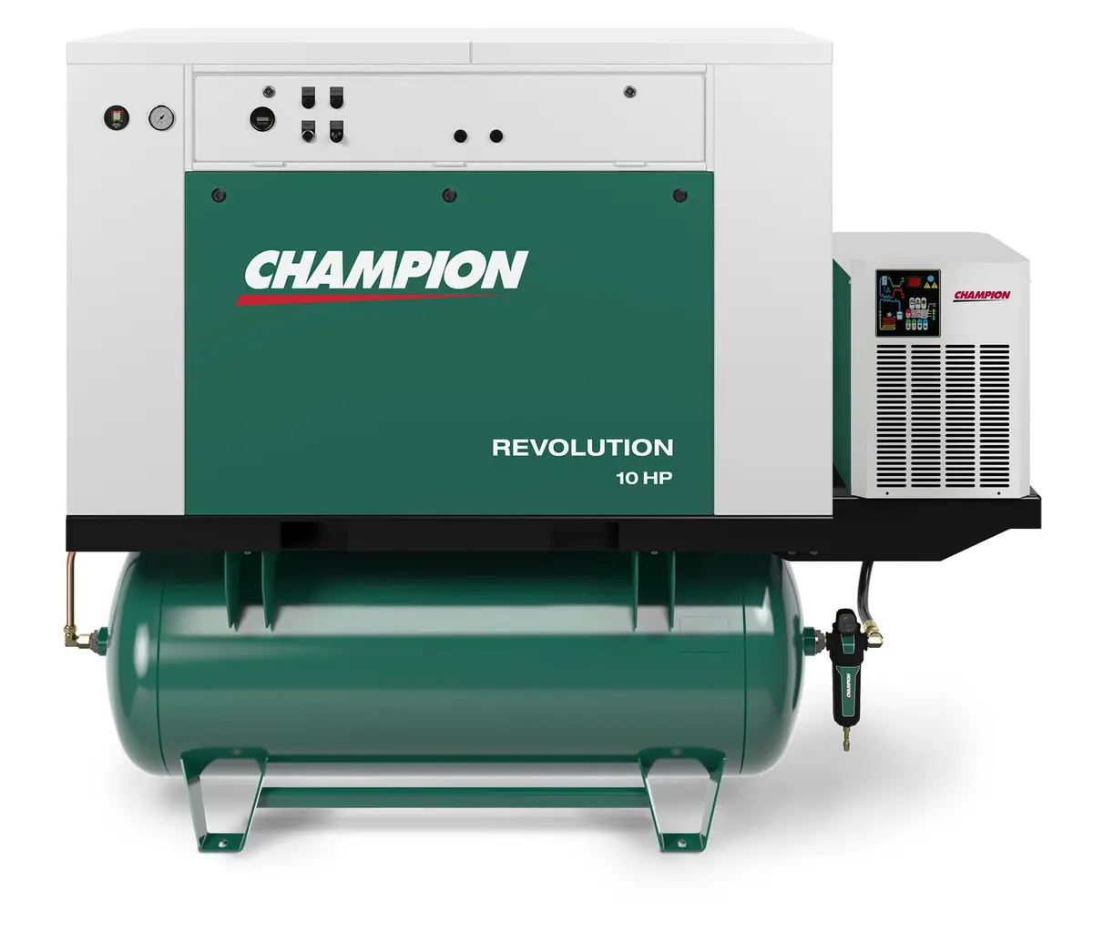Champion Hqr10-12 Revolution 10Hp Quiet Enclosed Reciprocating Air Compressor, 120 Gallon Air Receiver, 33.5 Cfm @ 175 Psi, 62 Dba 6