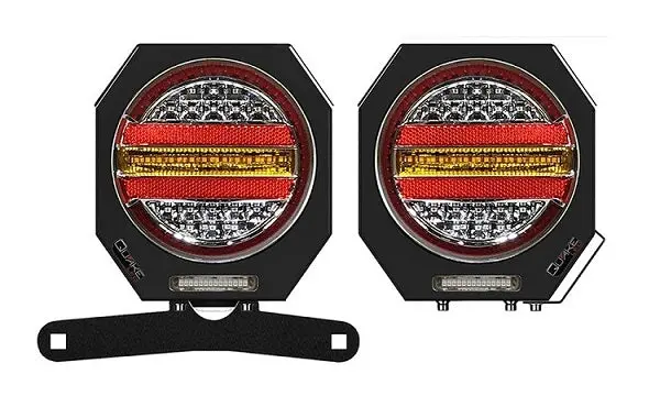 Quake Led Metal Tek Series Led Tail Lights Kit For '97-'06 Jeep Wrangler Tj / Lj Unlimited 1