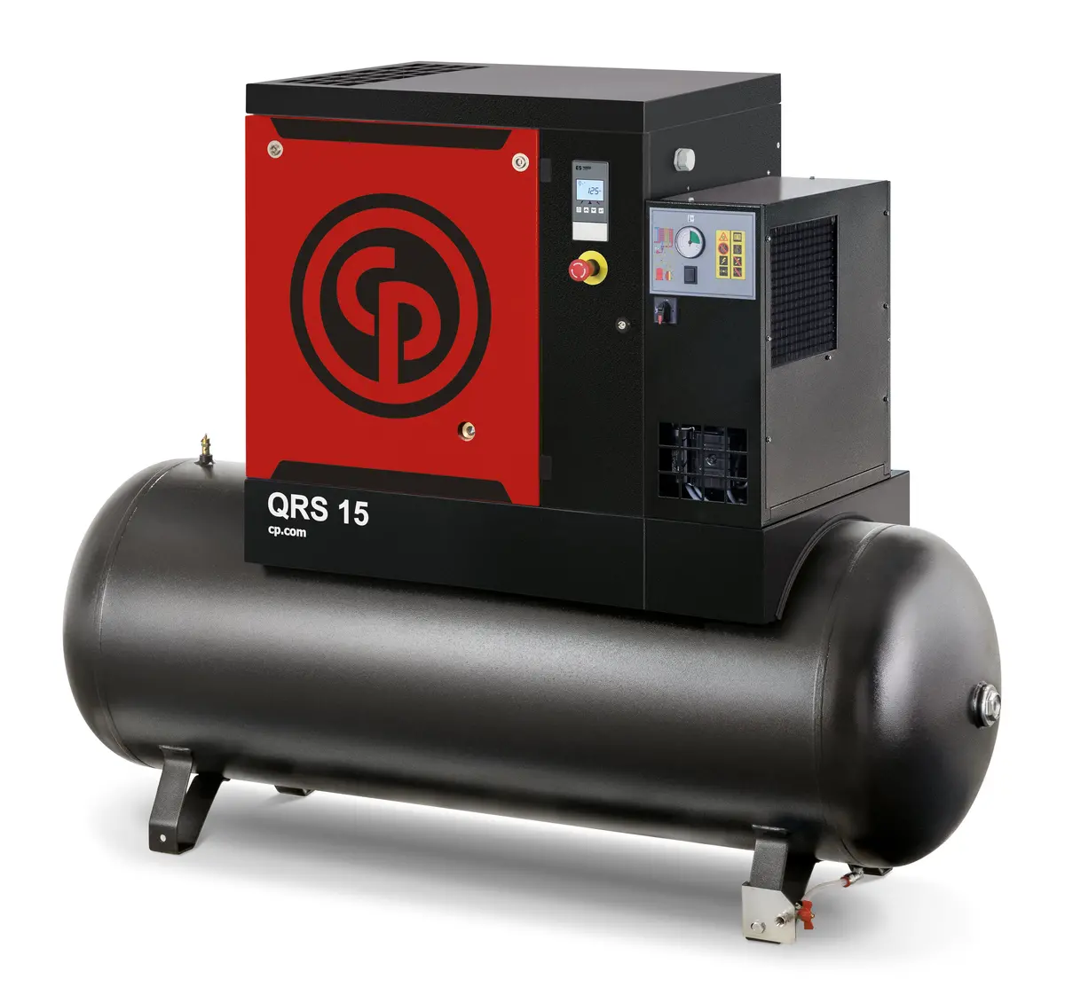 Chicago Pneumatic Qrs 15D – 15 Hp Rotary Screw Air Compressor With Dryer  Includes Refrigerated Dryer | 120-Gallon Tank | 54.9 Acfm @ 125 Psi 208–230/460V/3-Phase | Part Number: 4152023182 1