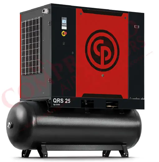 Chicago Pneumatic Qrs 25 125 Tm – 25 Hp Rotary Screw Air Compressor With Dryer  Integrated Refrigerated Dryer | 120-Gallon Tank | 99.4 Cfm @ 125 Psi 208/230/460V/3-Phase | Part Number: 4152027036 1