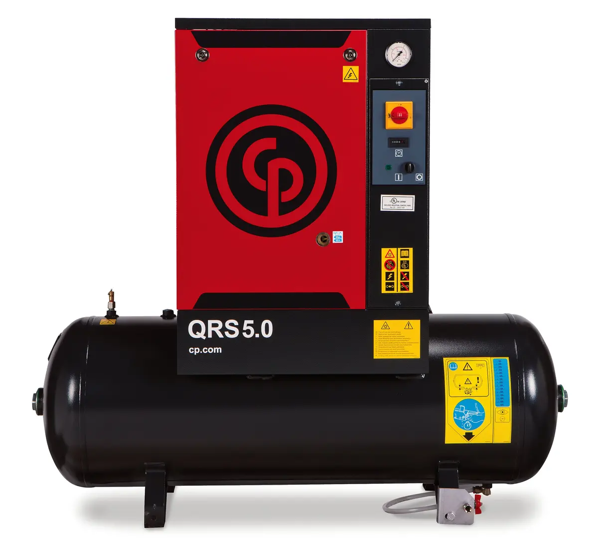 Chicago Pneumatic Qrs 5.5 150 Tm – 5.5 Hp Rotary Screw Air Compressor  60-Gallon Tank Mounted | 18.1 Acfm @ 150 Psi Tri-Voltage 208–230/460V/3Ph | Part Number: 4152054777 1