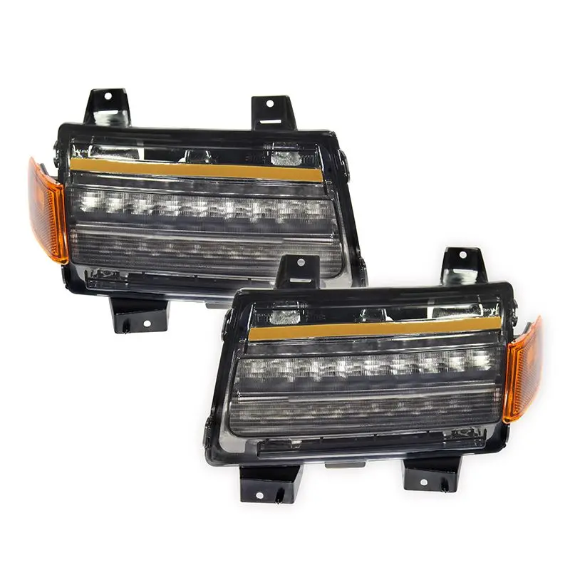 Quake Led Smoked Drl Fender Lights With Sequential Turn Signals For '18-Current Jeep Wrangler Jl Rubicon / Sahara Models & '20-Current Gladiator Rubicon / Mohave 1