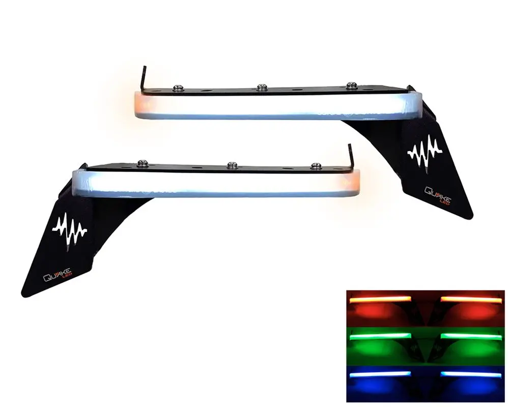Quake Led Slim Chop Drl Turn Signals With Rgb Sequential Switchback Lights For '18-Current Jeep Wrangler Jl Rubicon / '20-Current Gladiator Rubicon & Mohave 1
