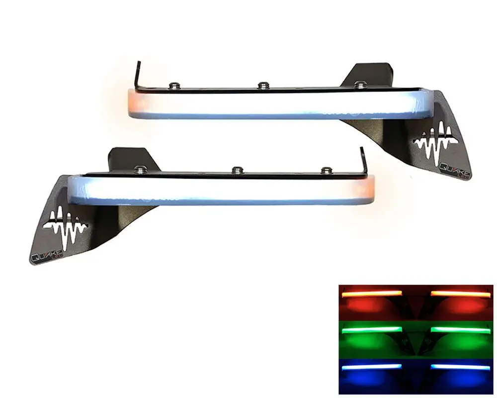 Quake Led Slim Chop Drl Turn Signals With Rgb Sequential Switchback Lights For '18-Current Jeep Wrangler Jl Sahara / '20-Current Gladiator Overland 1
