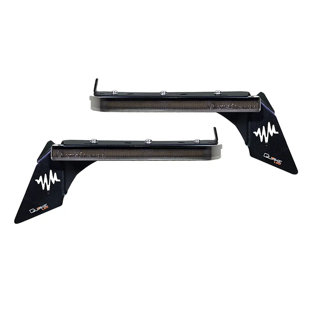 Quake Led Smoked Slim Chop Drl Turn Signals With Sequential Switchback Lights For '18-Current Jeep Wrangler Jl Rubicon / '20-Current Gladiator Mohave 1