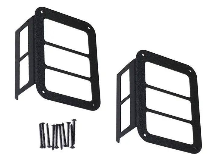 Quake Led Tail Light Protection Guards Kit For '07-'18 Jeep Wrangler Jk / Jku 1