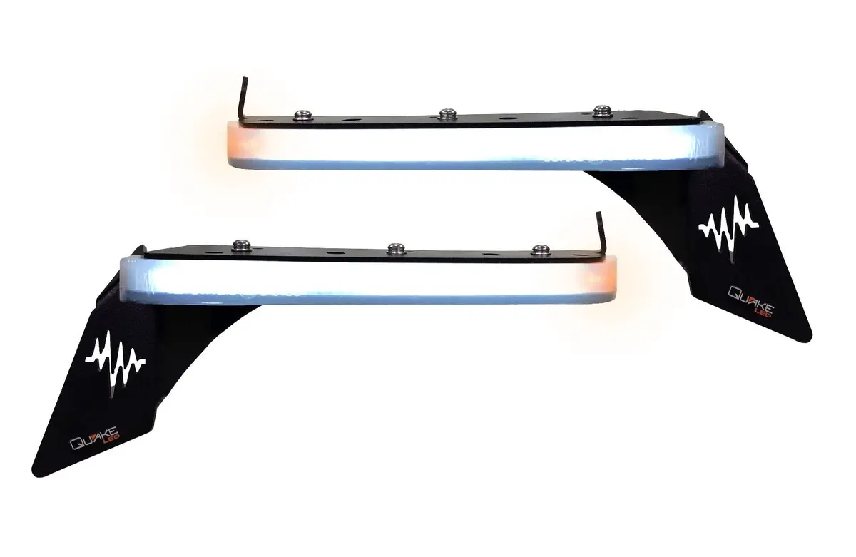 Quake Led Slim Chop Drl Turn Signals With Sequential Switchback Lights For '18-Current Jeep Wrangler Jl Rubicon / '20-Current Gladiator Rubicon & Mohave 1