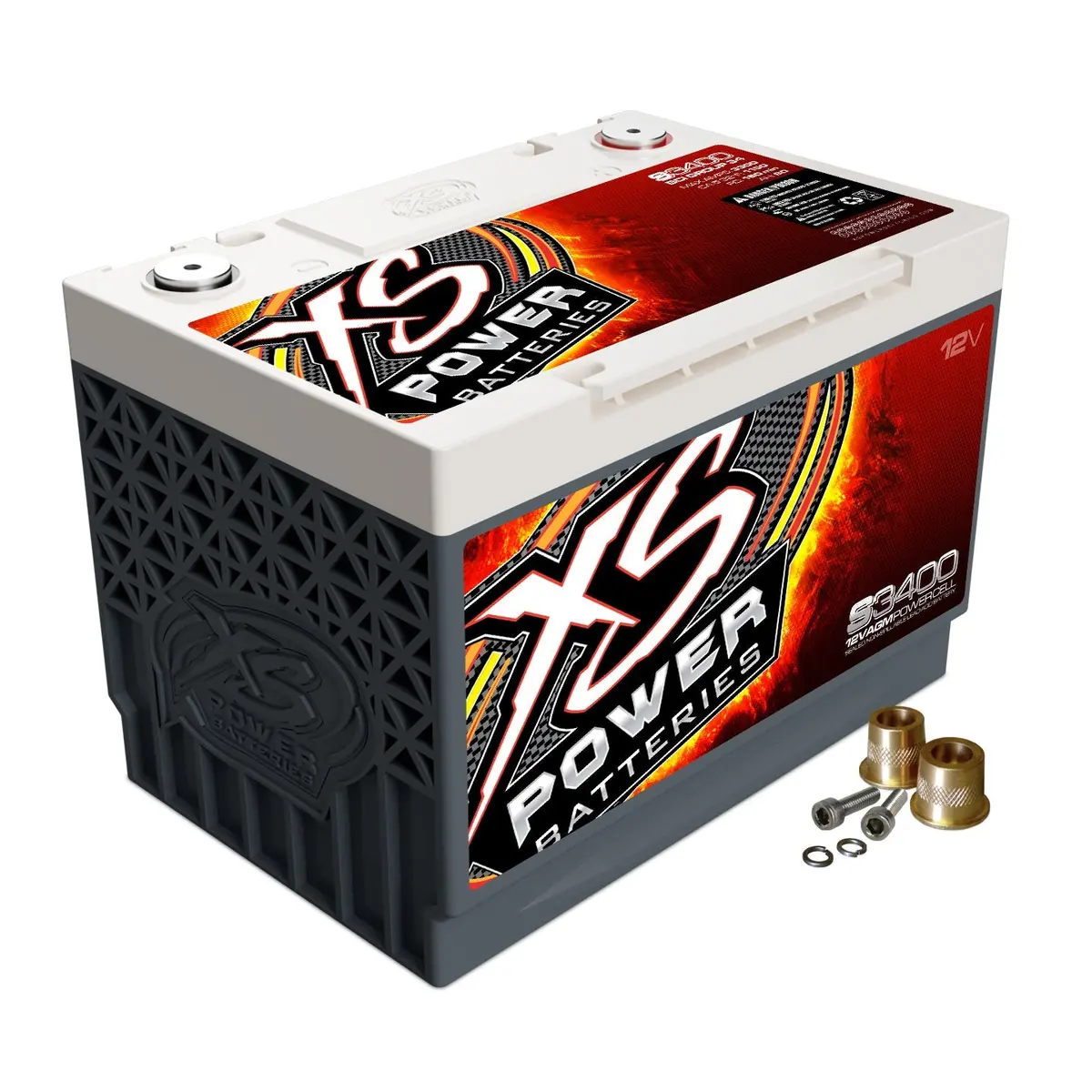 Xs Power S3400 12 Volt Agm 3300 Amp Sealed Starting/Racing Battery/Power Cell 1