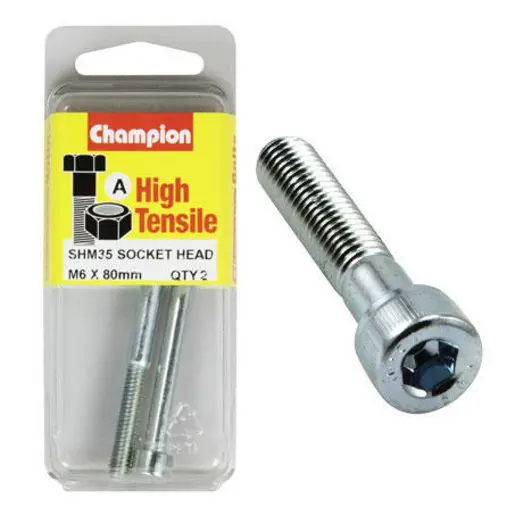 Champion Blister Screw Socket Head Metric 6 X 80-Shm35 1