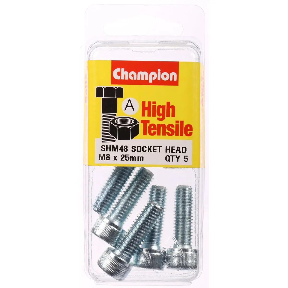 Champion Blister Screw Socket Head Metric 8 X 25-Shm48 1
