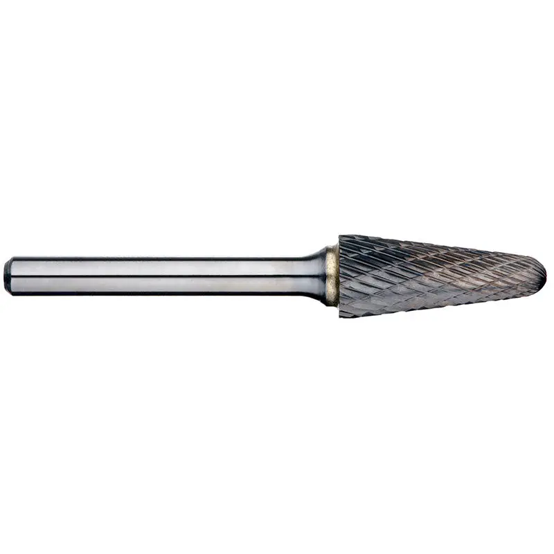 Alpha ½ In Included Angle Carbide Burr, ¼In Shank Dia Sl-4Dc 1