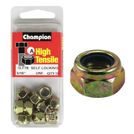 Champion Blister Nyloc-Self Locking Nuts 5/16“-Slf78 1