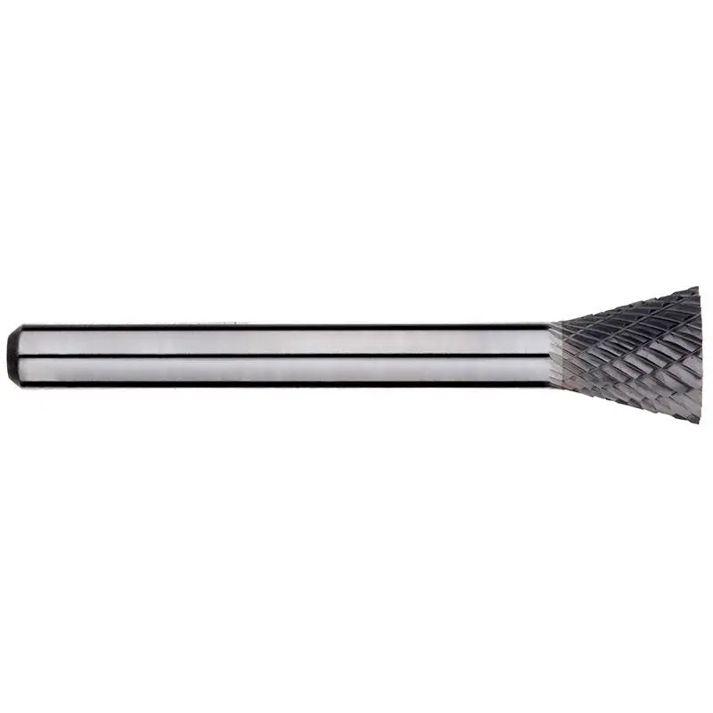 Alpha 1/4In Inverted Taper Carbide Burr, 1/4In Shank Dia Sn-1Dc 1