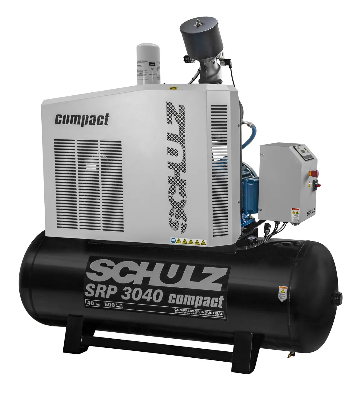 Schulz Of America Srp3040- 40Hp Compact Rotary Screw Air Compressor,  120 Gallon Tank, 120 Cfm @ 125 Psi 1