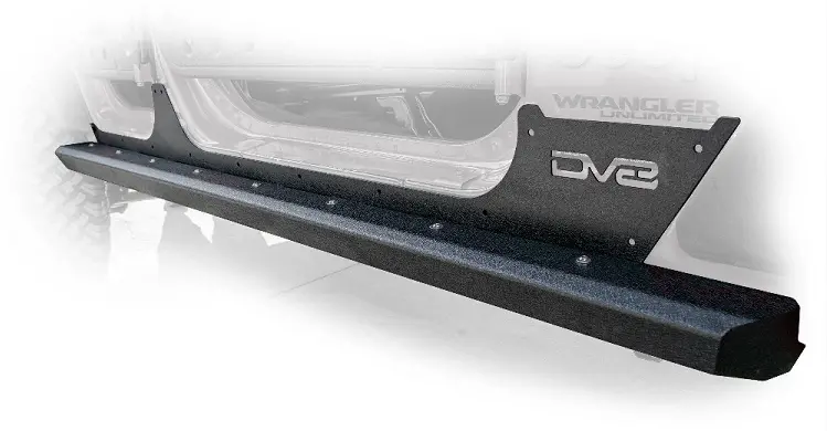 Dv8 Offroad Rock Sliders W/ Rocker Skins For '07-'18 Jeep Wrangler Unlimited Jku 4 Door 1