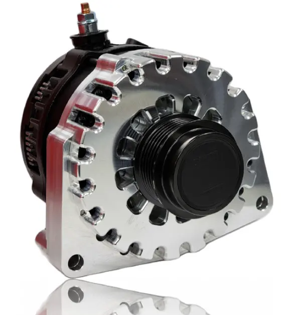 Mechman Alternators Billet 250 Amp Racing Alternator For C7 Corvette - Machined Finish 1