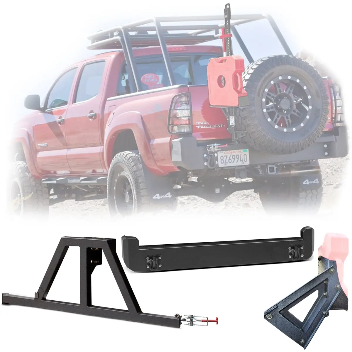 Body Armor 4X4 Rear Bumper For '05-'15 Toyota Tacoma 1
