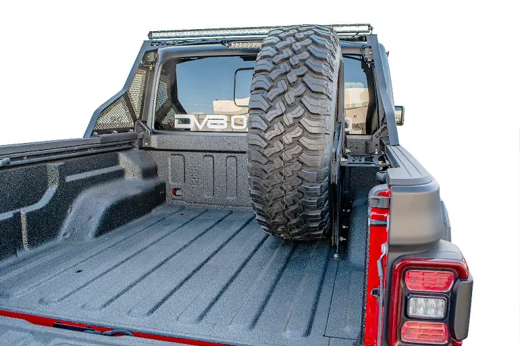 Dv8 Offroad Stand Up Spare Tire Carrier Mount For '20+ Jeep Gladiator Jt Truck 1