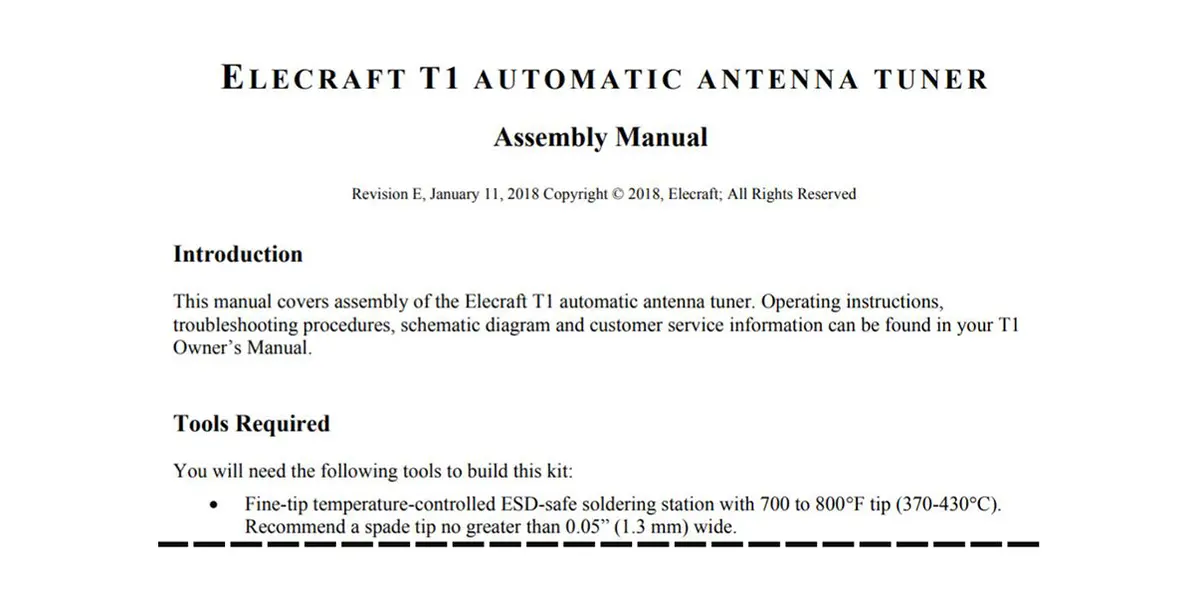 E740080_T1-K Atu, Assembly Manual 1