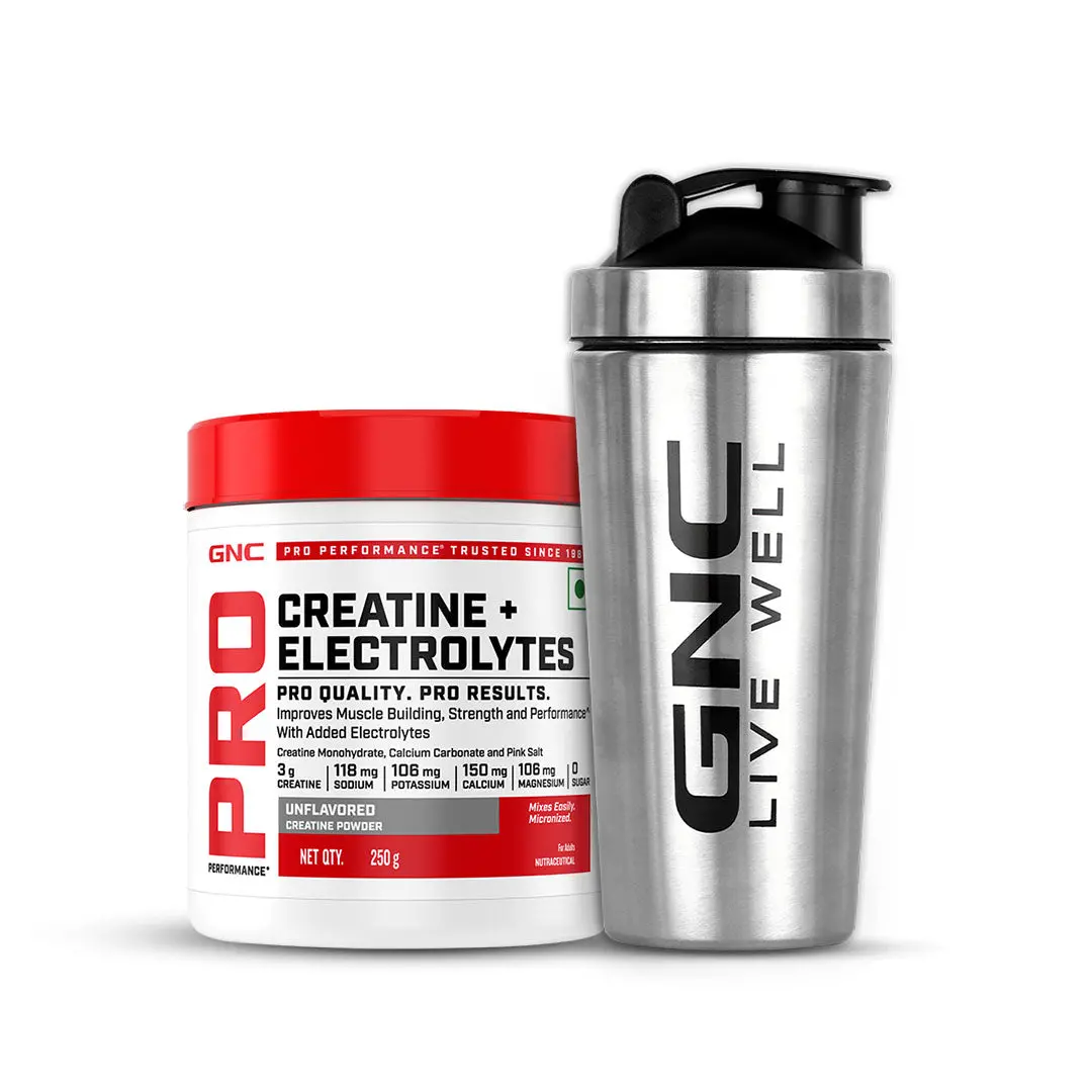 Creatine Electrolyte 250G  + Steel Shaker 2