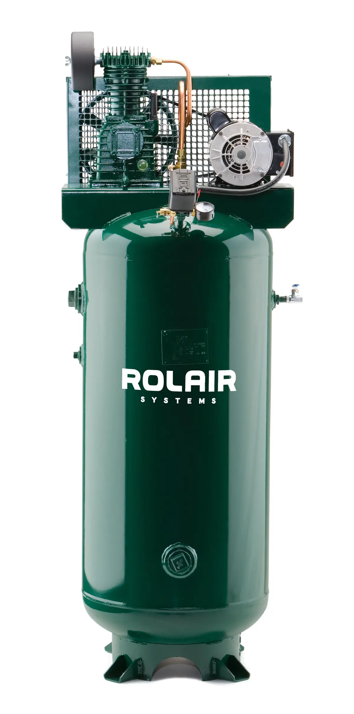 Rolair V3130k18b - 3Hp Reciprocating Air Compressor, Vertical 30 Gallon Air Receiver, 11.9 Cfm @ 100 Psi 1