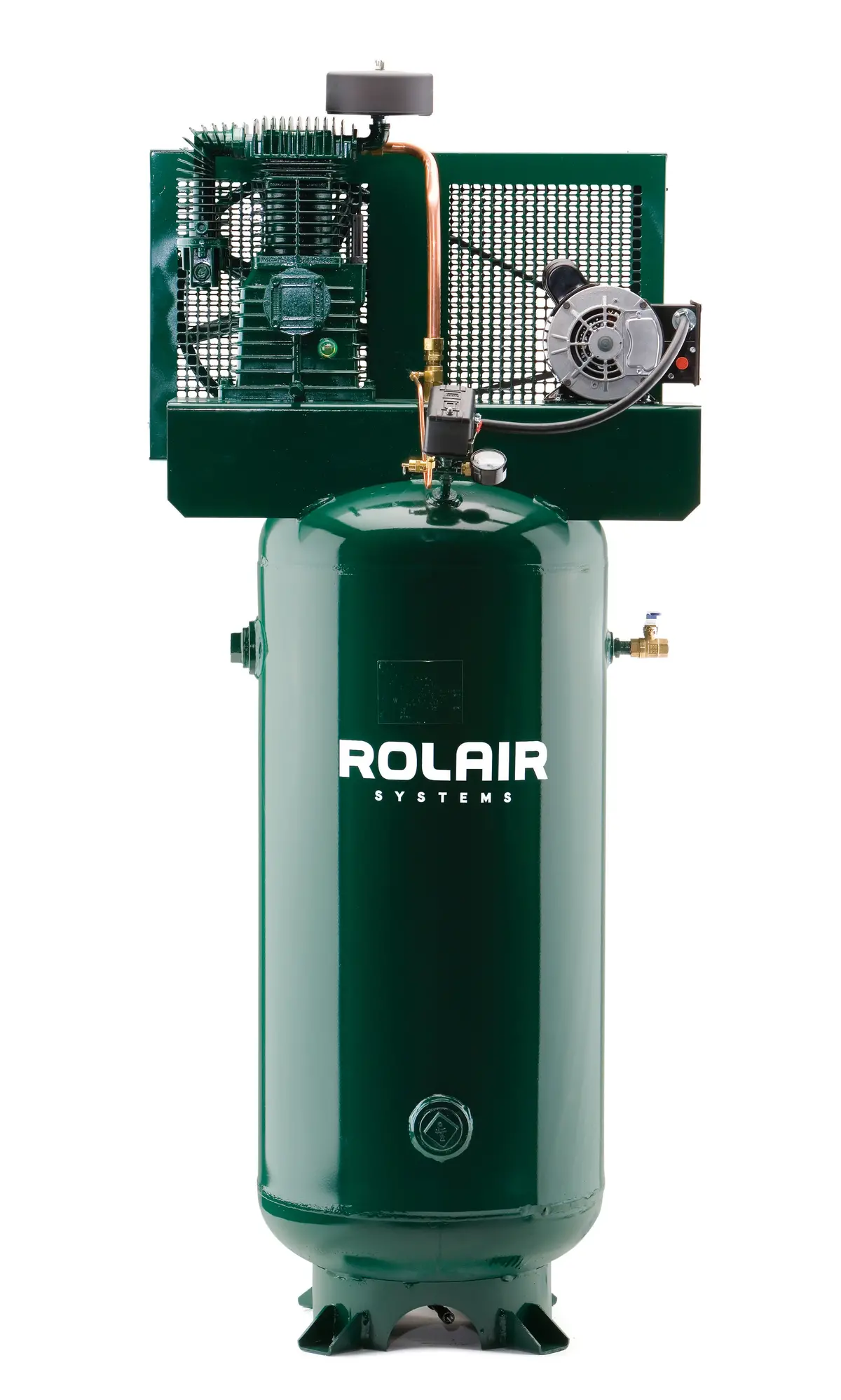 Rolair V5160k24x - 5Hp Reciprocating Air Compressor, Vertical 60 Gallon Air Receiver, 10.7 Cfm @ 175 Psi. 230V/1Ph 1