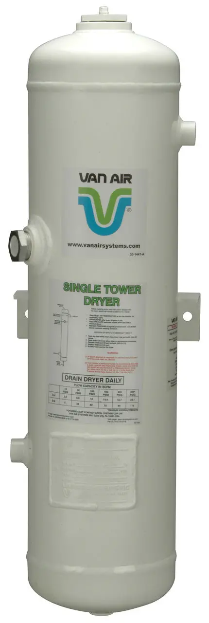 Van Air D8 Deliquescent Desiccant Air Dryer - 50 Scfm - 3/4" Connections 1