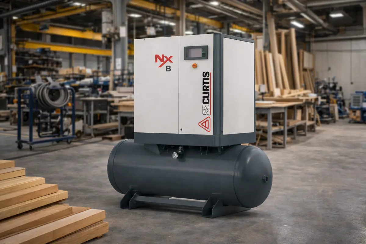 Fs-Curtis Nxb06 - 7.5Hp Fixed Speed Rotary Screw Air Compressor, 60 Gallon Receiver Tank, 10 Year Nxgen Warranty Available 7