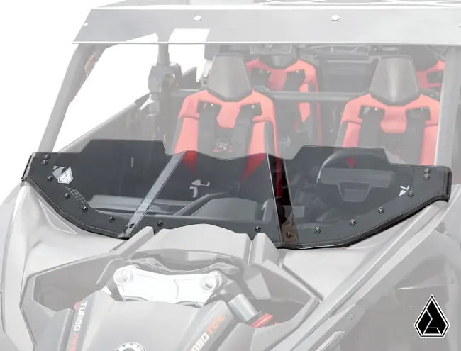 Assault Industries Polycarbonate Half Windshield For 2017-Up Can Am Maverick X3 1