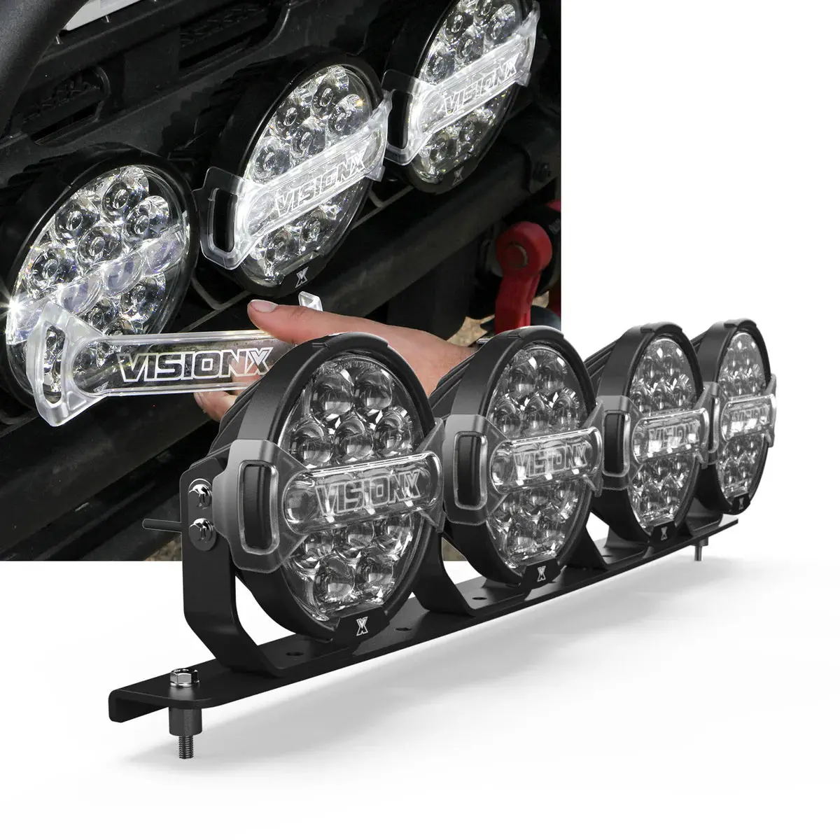 Vision X Front Bumper Cr14 Light Kit For 2021+ Ford Bronco W/ Oe Steel Bumper 1