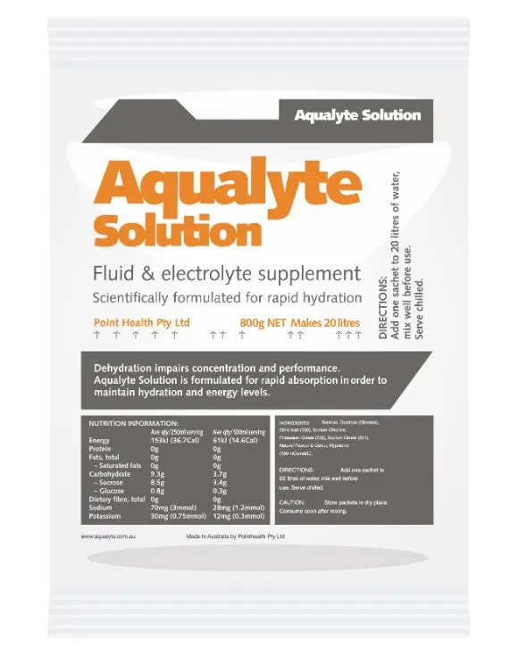 Aqualyte Electrolyte Powder Orange Flavoured Sachets 800G X 5 A-O800g5m 1